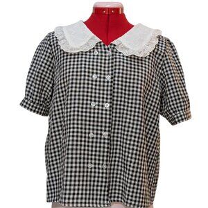 Black & White Checkered Blouse